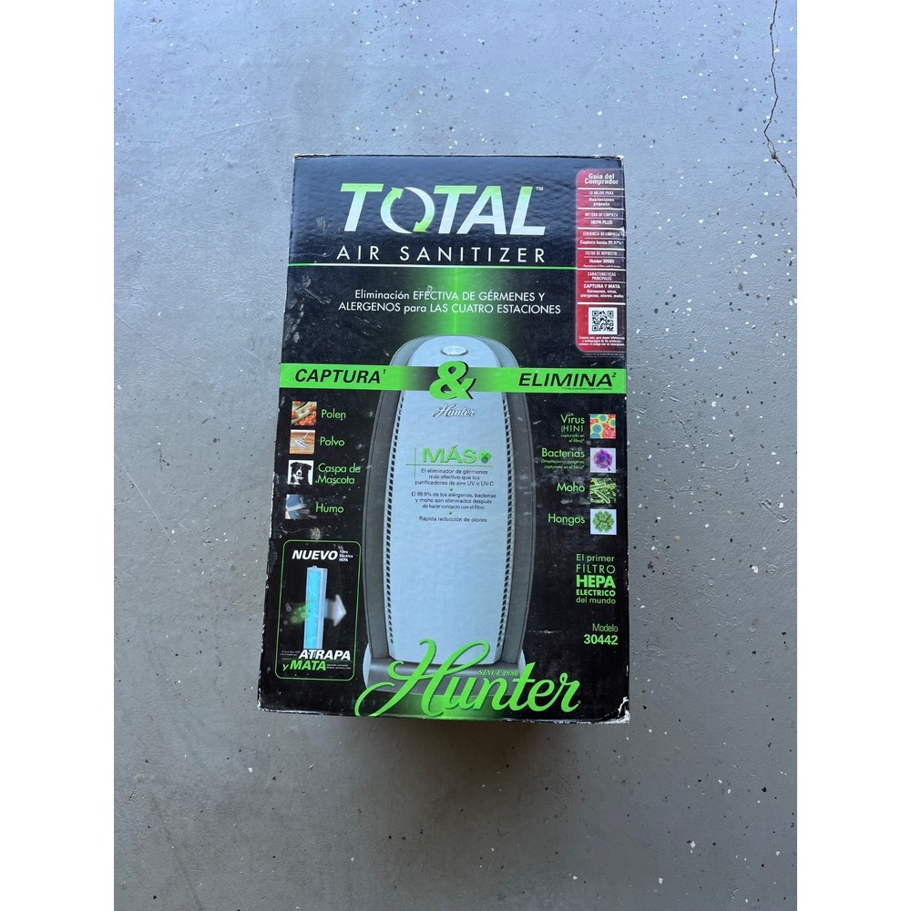Hunter Total Air Sanitizer Electric Hepa Filter Fast Order Reduction Model 30442